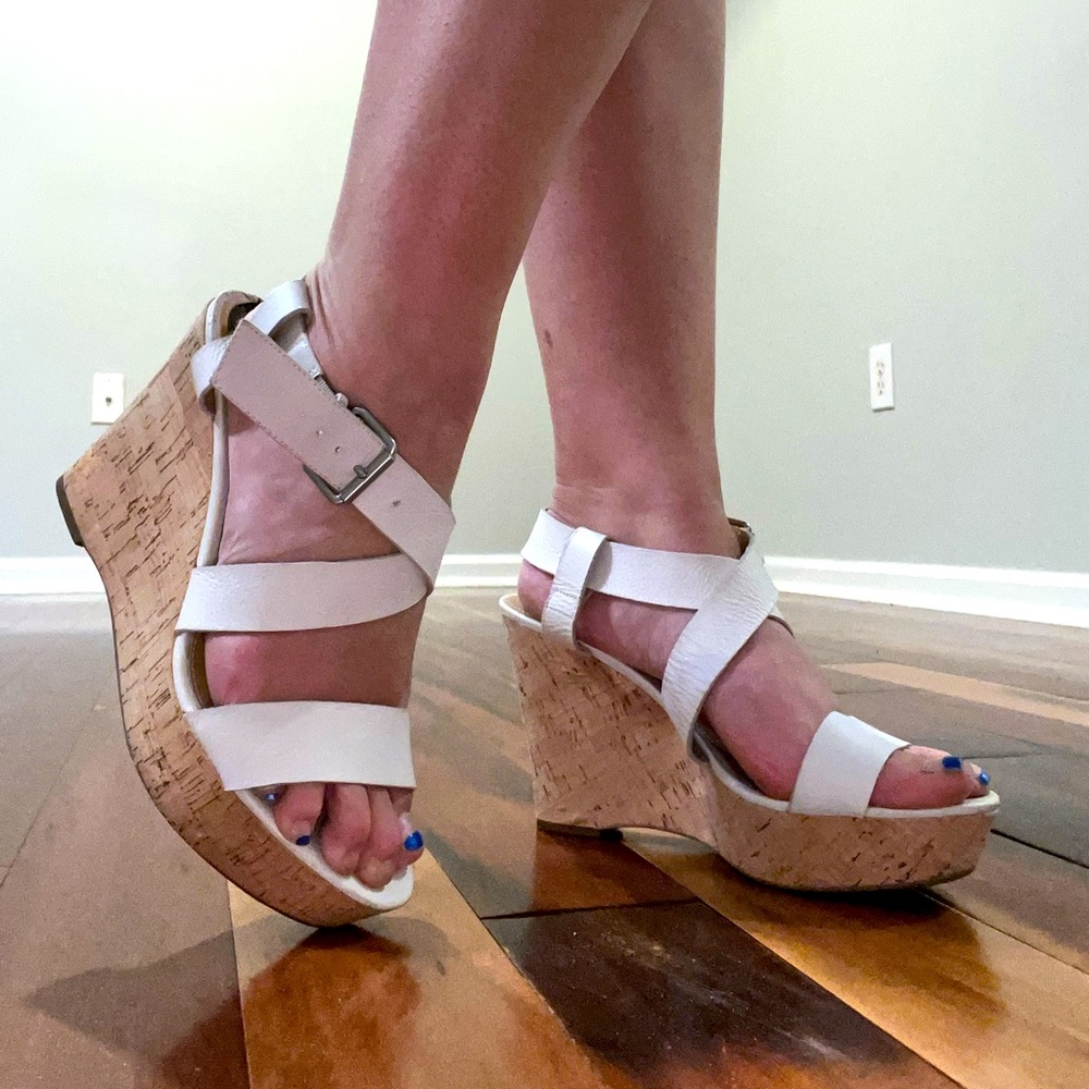 Cream Wedges size 8.5